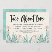 Taco-'Kampf-Liebe-Paar-Duschen-Einladung Einladung (Vorne/Hinten)