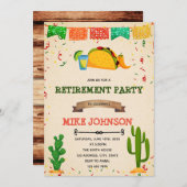 Taco-Kampf-Ruhestands-Party Einladung (Vorne/Hinten)