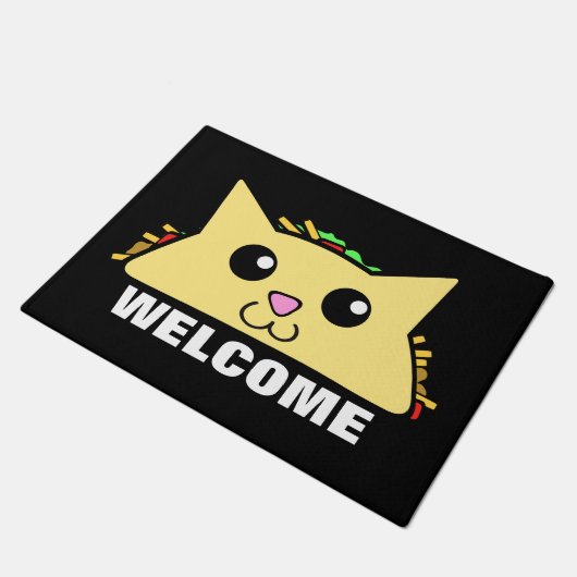 Taco-Katze Fußmatte (Schrägansicht)