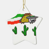 Taco-Katze Keramik Ornament (Links)
