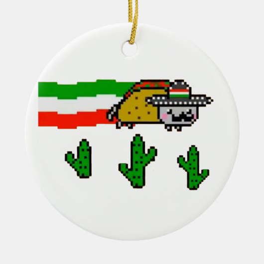 Taco-Katze Keramikornament (Vorne)