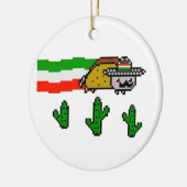 Taco-Katze Keramikornament (Links)