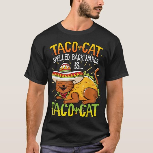Taco Katze rückwärts geschrieben ist Taco Katze Fu T-Shirt (Vorderseite)