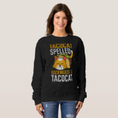 Taco Katze rückwärts geschrieben ist Taco Katze me Sweatshirt (Vorne ganz)