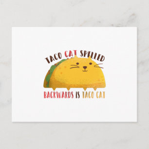 Taco Katze rückwärts geschrieben ist Taco Katze Postkarte