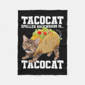 Taco Katze rückwärts geschrieben Tacocat Meme Albe Fleecedecke (Vorderseite)
