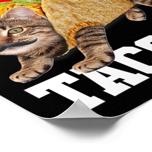 Taco Katze rückwärts geschrieben Tacocat Meme Albe Poster (Ecke)