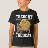 Taco Katze rückwärts geschrieben Tacocat Meme Albe T-Shirt (Vorderseite)