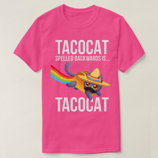 Taco Katze rückwärts Palindrome geschrieben - Funn T-Shirt (Design vorne)