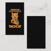 Taco-Katze rückwärts Tacocat mexikanisches Essen Visitenkarte (Vorne/Hinten)