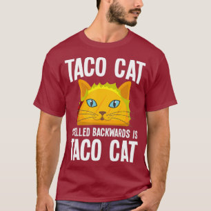 Taco-Katze schrieb rückwärts lustige Witzgrafik T-Shirt
