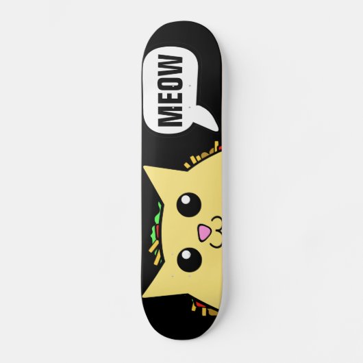 Taco-Katze Skateboard (Vorderseite)