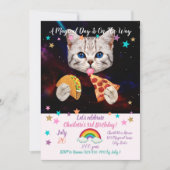 Taco, Katze und Pizza Einladung (Vorderseite)