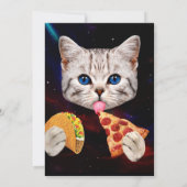 Taco, Katze und Pizza Einladung (Rückseite)