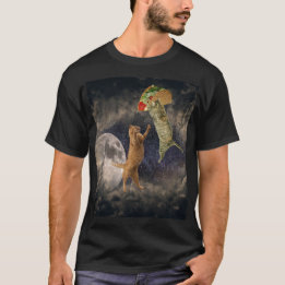 Taco Katzen mit dem Mond und Universum Männer T -  T-Shirt