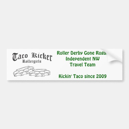 Taco-Kicker RG bumpie Autoaufkleber (Vorne)