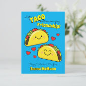 Taco Kids Classroom Valentine Freundschaftskarten Dankeskarte (Stehend Vorderseite)
