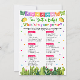 Taco Kinderdusche Was ist in deinem Purse Game? Hinweiskarte