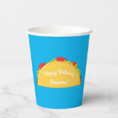 Taco Kindergeburtstag Party Mexikanisch Pappbecher (Rückseite)