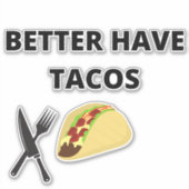 Taco Laptop Sticker (Vorderseite)