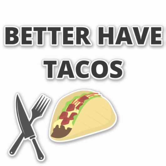 Taco Laptop Sticker (Vorderseite)