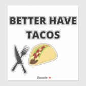 Taco Laptop Sticker (Blatt)