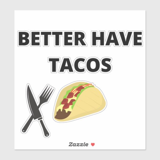 Taco Laptop Sticker (Blatt)