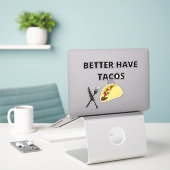 Taco Laptop Sticker (Laptop auf Schreibtisch)