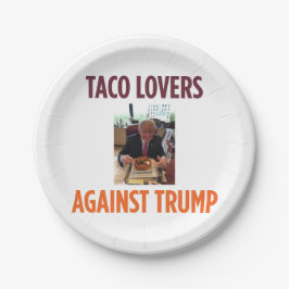 Taco-Liebhaber gegen Trumpf-Papier-Teller Pappteller