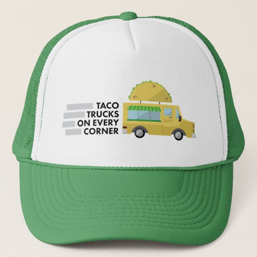Taco LKW auf jedem Eckhut Truckerkappe (Vorderseite)