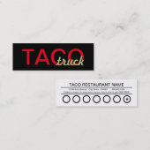 Taco-LKW-Lochkarte Treuekarte (Vorne/Hinten)