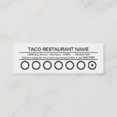 Taco-LKW-Lochkarte Treuekarte (Rückseite)