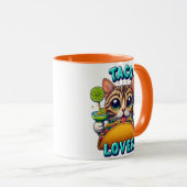 Taco Lover Katze mit erfrischendem Getränk Tasse (VorderseiteRechts)
