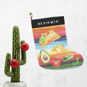 Taco Lover | Monogram Christmas Großer Weihnachtsstrumpf