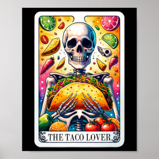 Taco Lover Tarot Card Taco Dienstag Cinco De Ma Poster