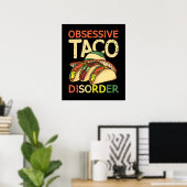 Taco Lover Women Men Mexicanisches Lebensmittelges Poster (Heimbüro)