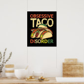 Taco Lover Women Men Mexicanisches Lebensmittelges Poster (Küche)