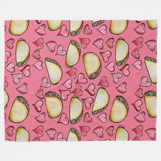 Taco Lovers Fleecedecke (Vorderseite (Horizontal))