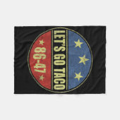 Taco Lustig Los geht's Taco Retro Button Fleecedecke (Vorderseite (Horizontal))