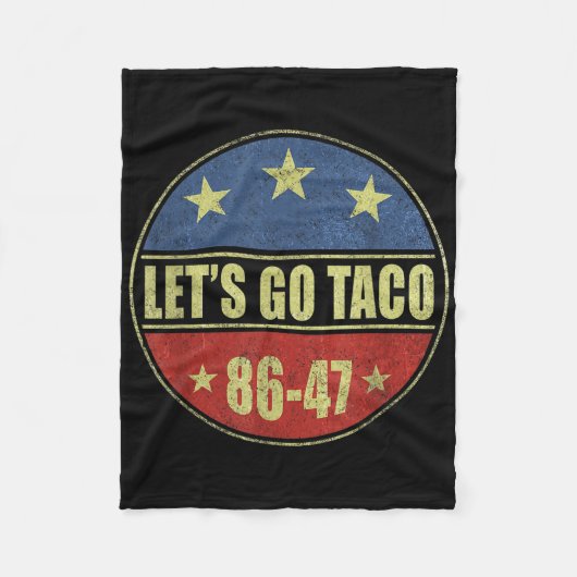 Taco Lustig Los geht's Taco Retro Button Fleecedecke (Vorderseite)