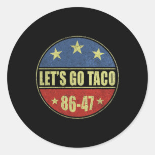 Taco Lustig Los geht's Taco-Shirt Männer Frauen 2 Runder Aufkleber