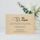 Taco-Merkkarte für Hochzeitsinformationen Begleitkarte (Stehend Vorderseite)