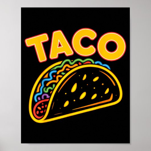 Taco mexikanisches Essen Poster (Vorne)