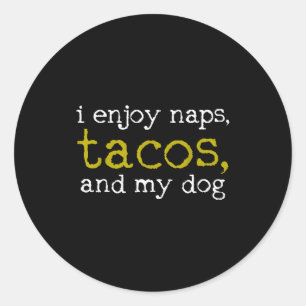 Taco Mexikanisches Foodie-Geschenk Taco Lustig Runder Aufkleber