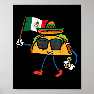 Taco Mexiko Flagge Cinco De Mayo Mexikanisch Poster