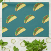 Taco Muster Deep Green Geschirrtuch (Gefaltet)