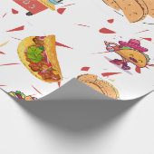 Taco-Muster mit Hintergrund des getrockneten Chili Geschenkpapier (Ecke)