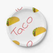 Taco-Muster Pappteller (Vorderseite)