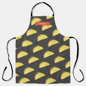 Taco Muster schwarz/dunkelgrau Schürze (Vorderseite)