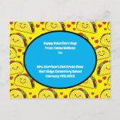 Taco Niedlich Kids Classroom Valentine Freundschaf Postkarte (Rückseite)